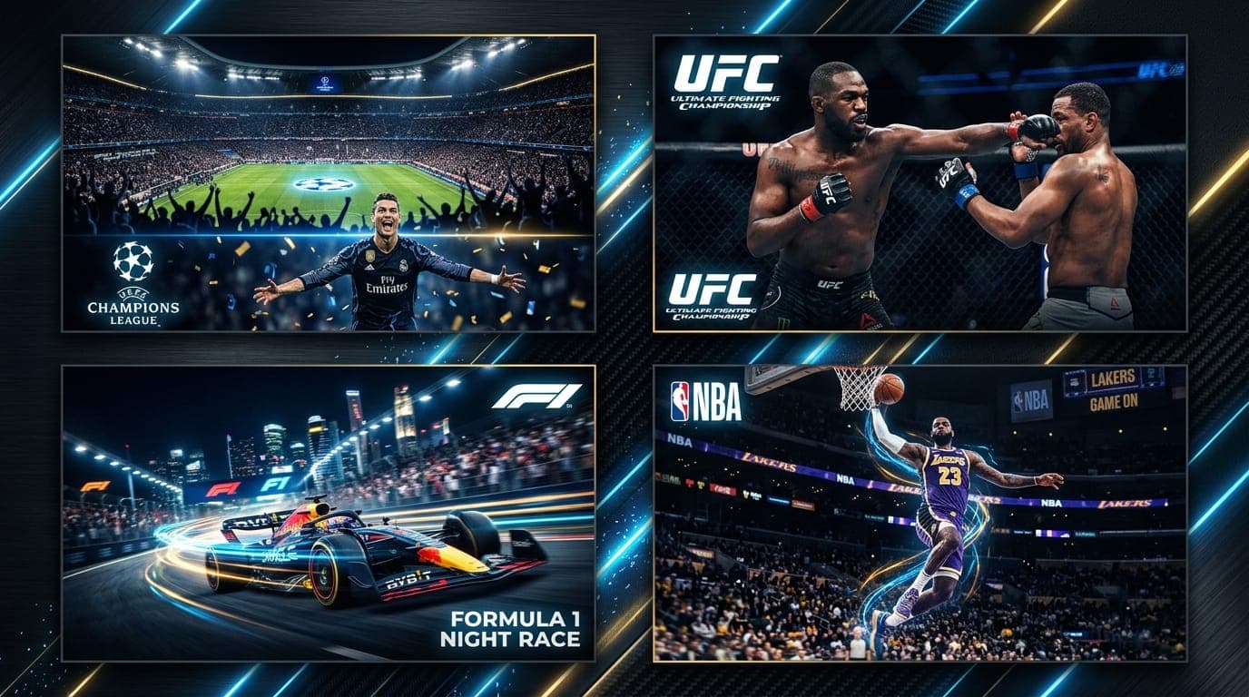 Live sports streaming with IPTV — Premier League, F1, UFC, Cricket